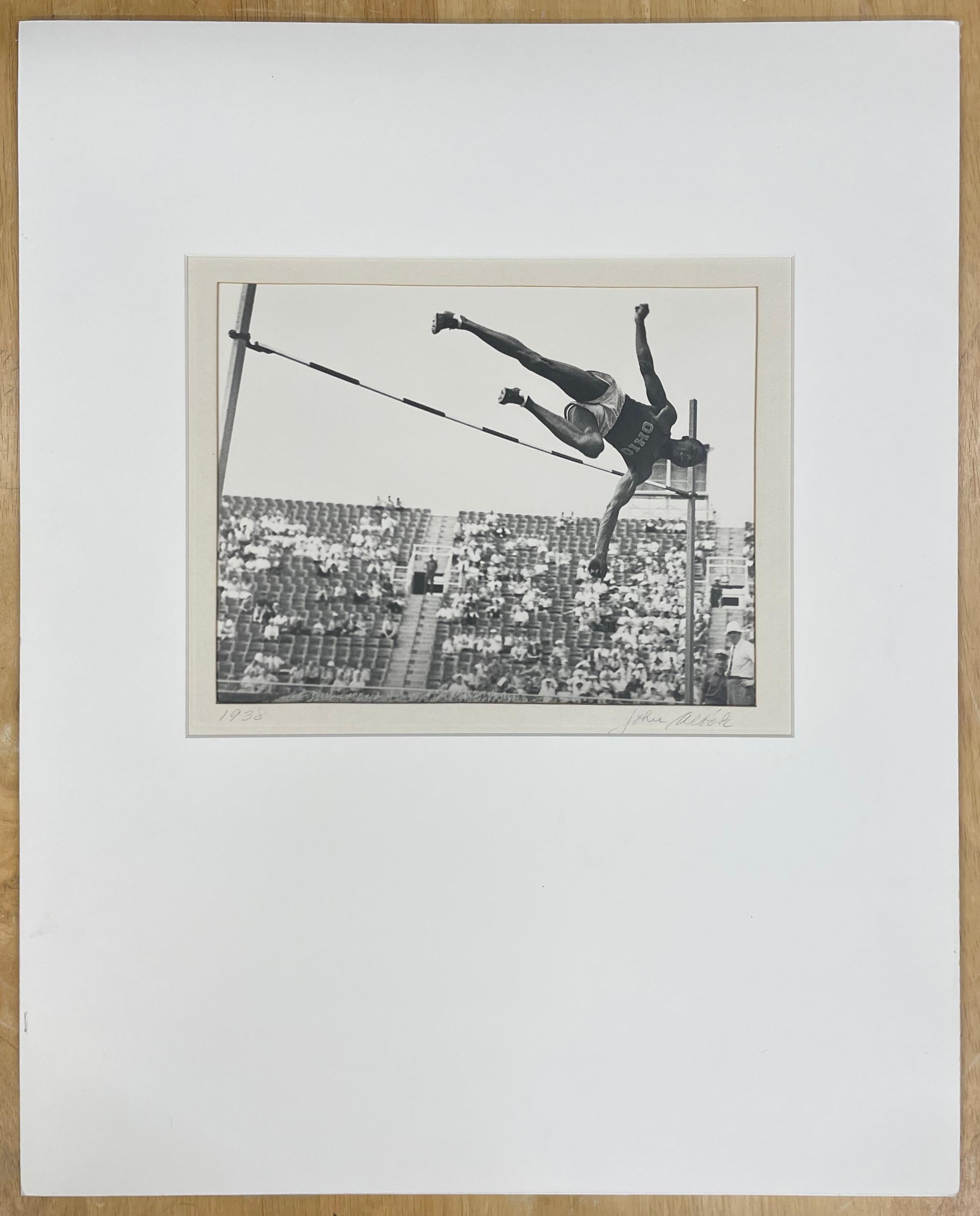 Randall's Island Worker's Sports Day - Vintage Photograph, Athlete, Sports - Gray Figurative Photograph by John Albok