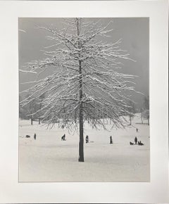 Untitled - Winter in Central Park (children in snow) - Vintage Print, New York