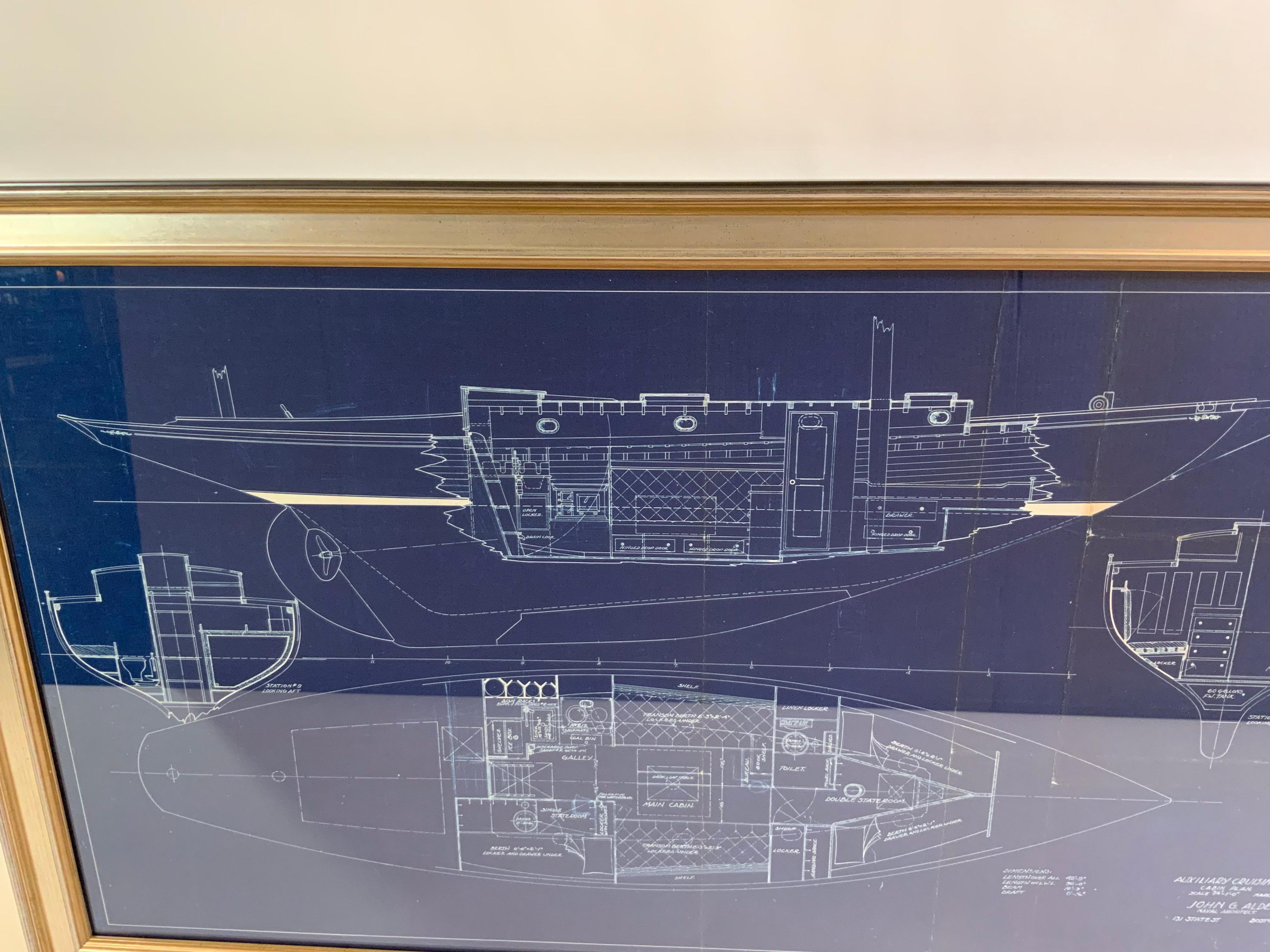 John Alden - Blueprint n° 583 d'un chalumeau de croisement auxiliaire en vente 1