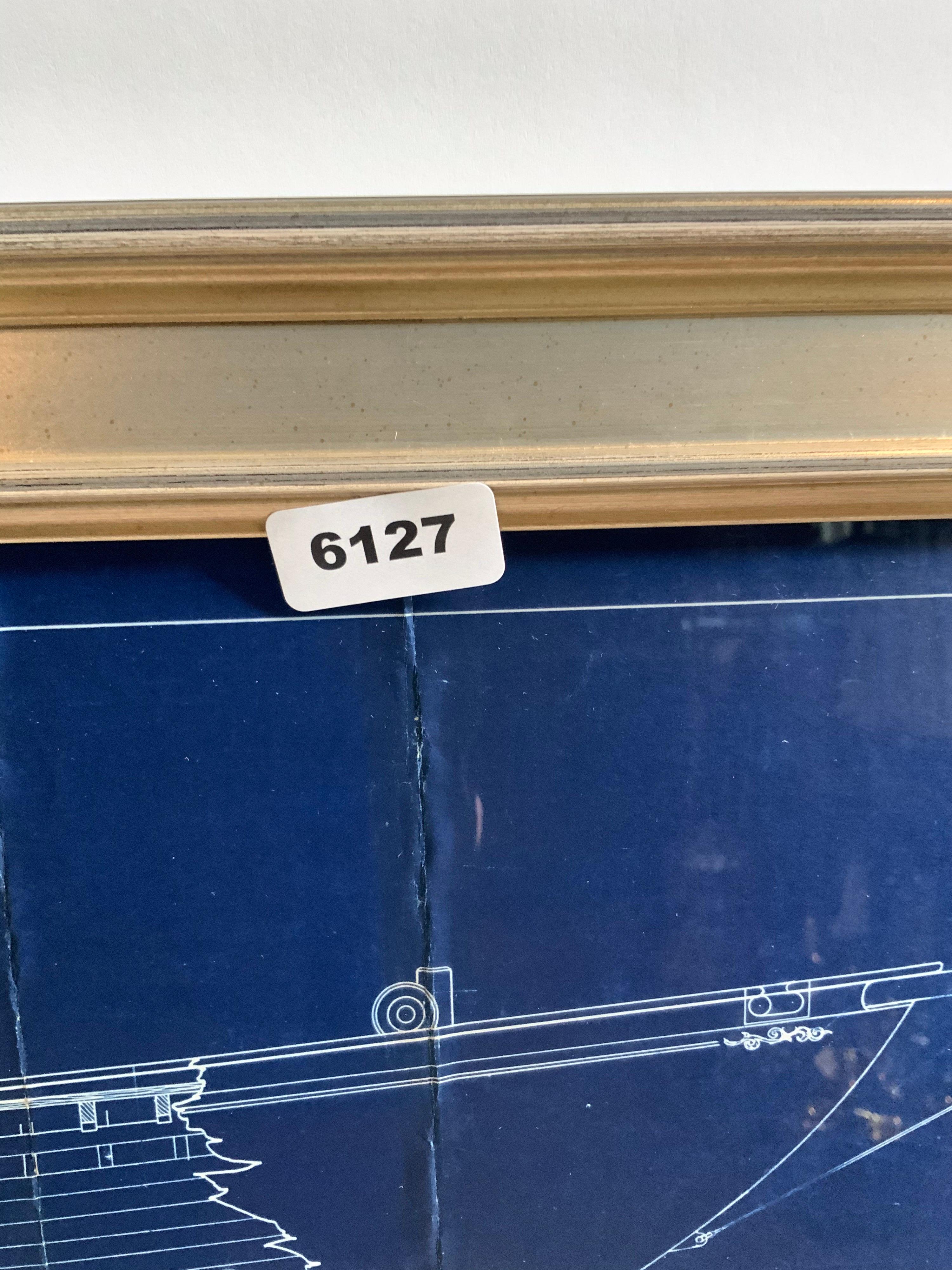 Blueprint Nr. 583 einer kreuzförmigen Kreuzfahrtsegel von John Alden im Angebot 4
