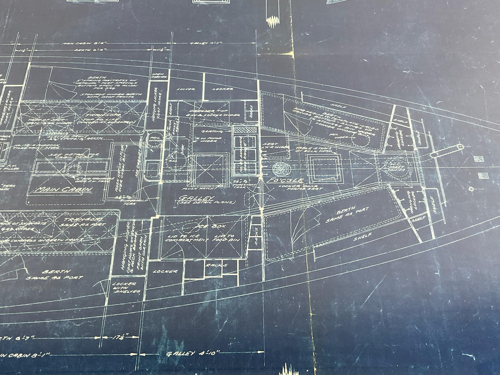 Blueprint du yacht John Alden en vente 7