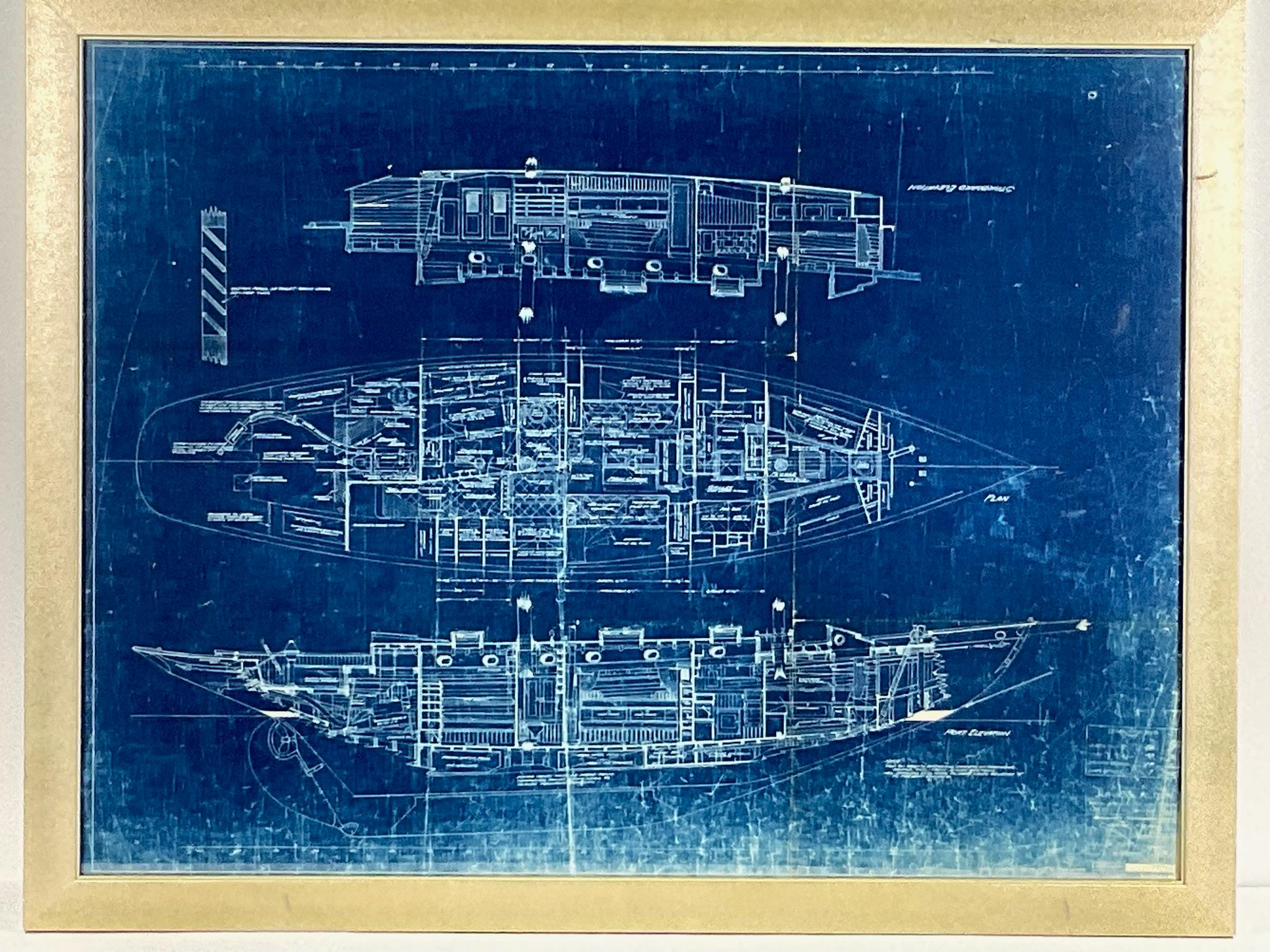 Blueprint du yacht John Alden Bon état - En vente à Norwell, MA