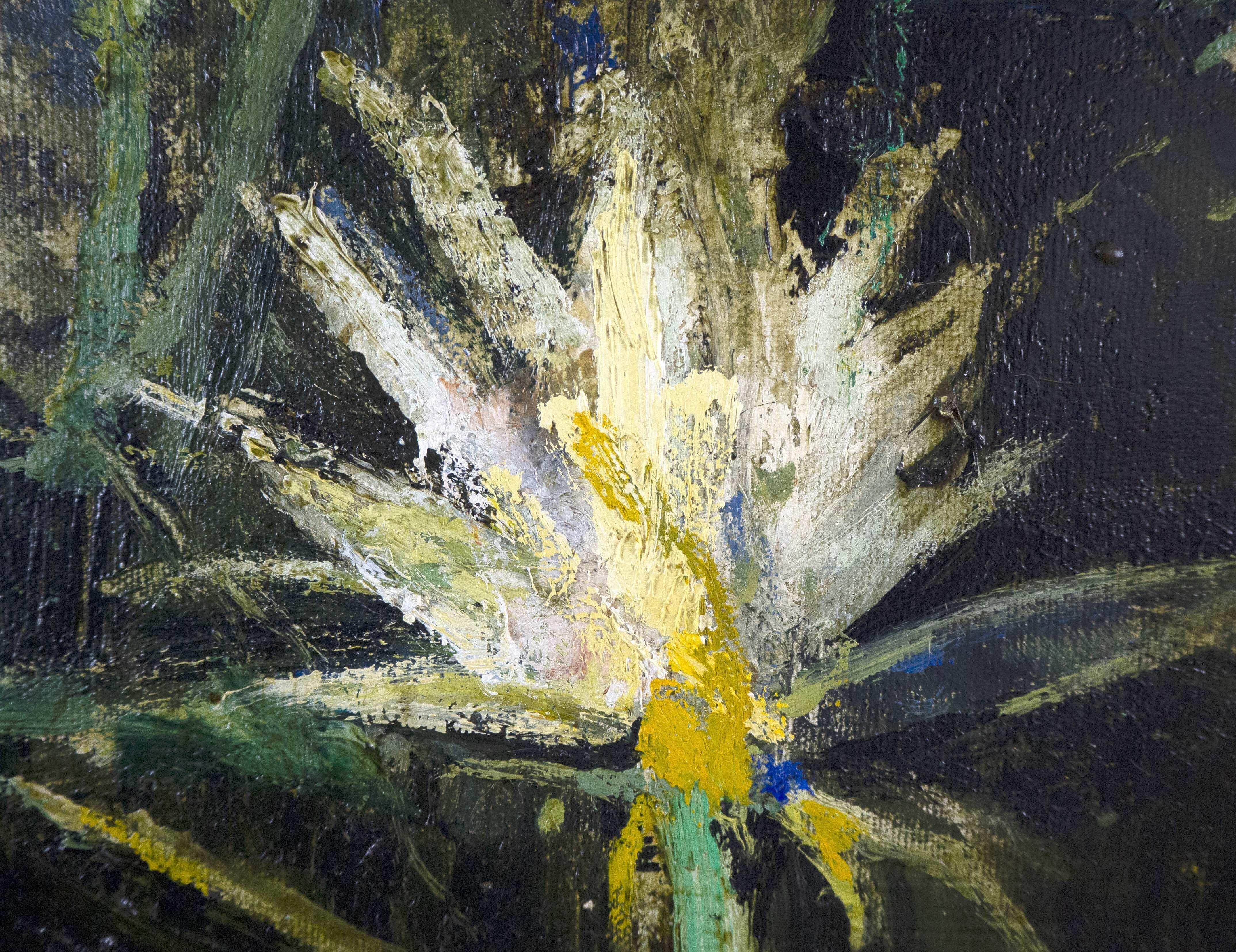 John Alexander, Windmill Spring, 1991, painting, oil on canvas, lily pond 1