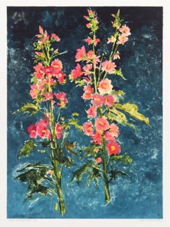Pink Hollyhocks