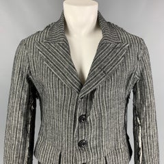 JOHN ALEXANDER SKELTON from L'ECLAIREUR Size M Grey Stripe Peak Lapel Coat