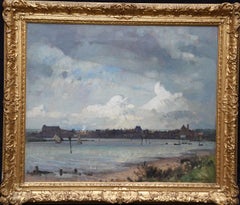 Wells Next the Sea, Norfolk Landscape - British Edwardian art coast oil painting