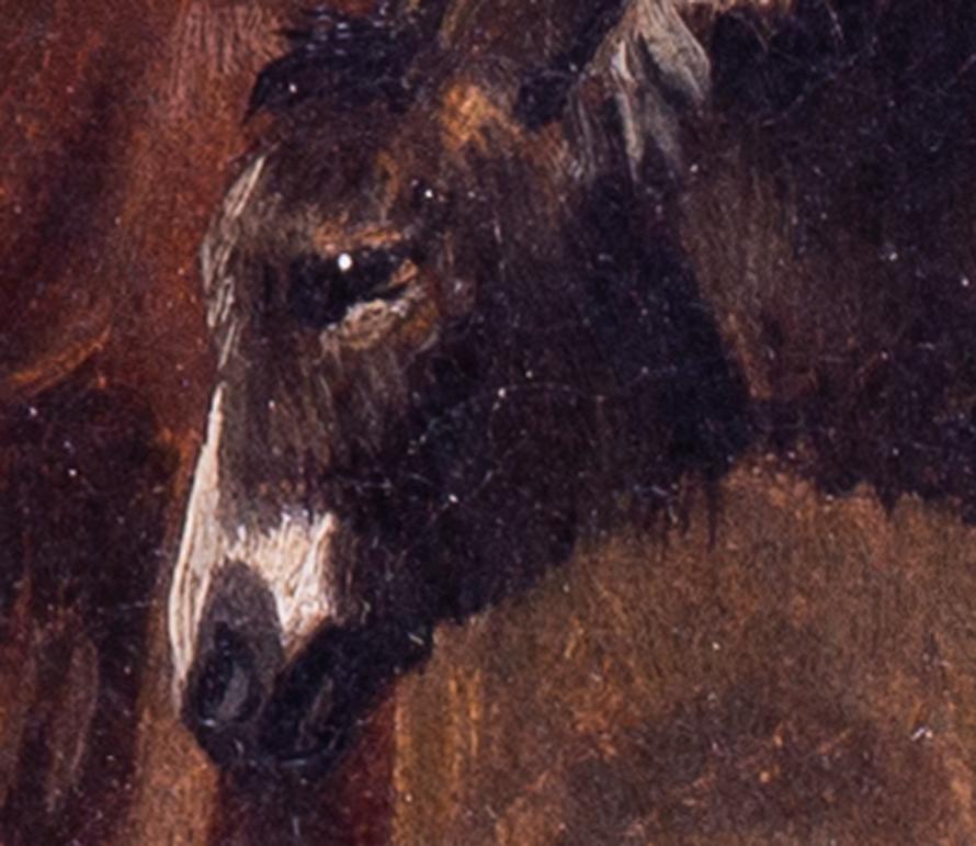 Two oil paintings of donkeys by John Alfred Wheeler 3