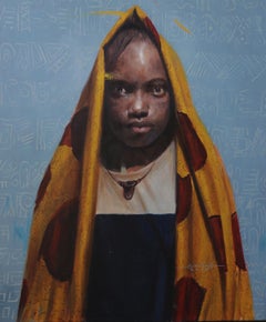 Garment of Hope 3 - 21e siècle, Contemporain, Portrait figuratif, Fille d'Afrique