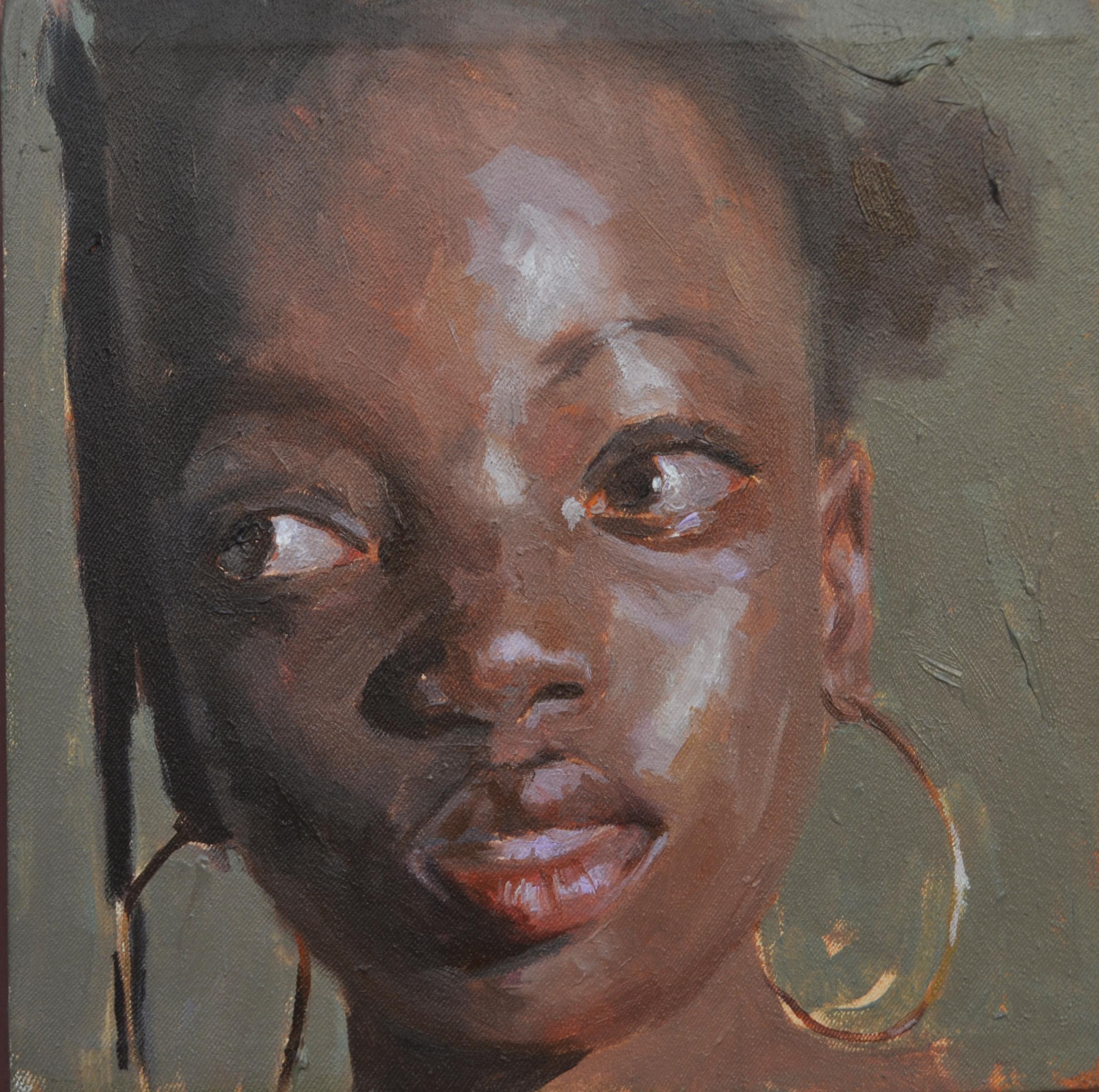 Gaze of Ambition - 21. Jahrhundert, Zeitgenössisch, Figuratives Porträt, Afrika