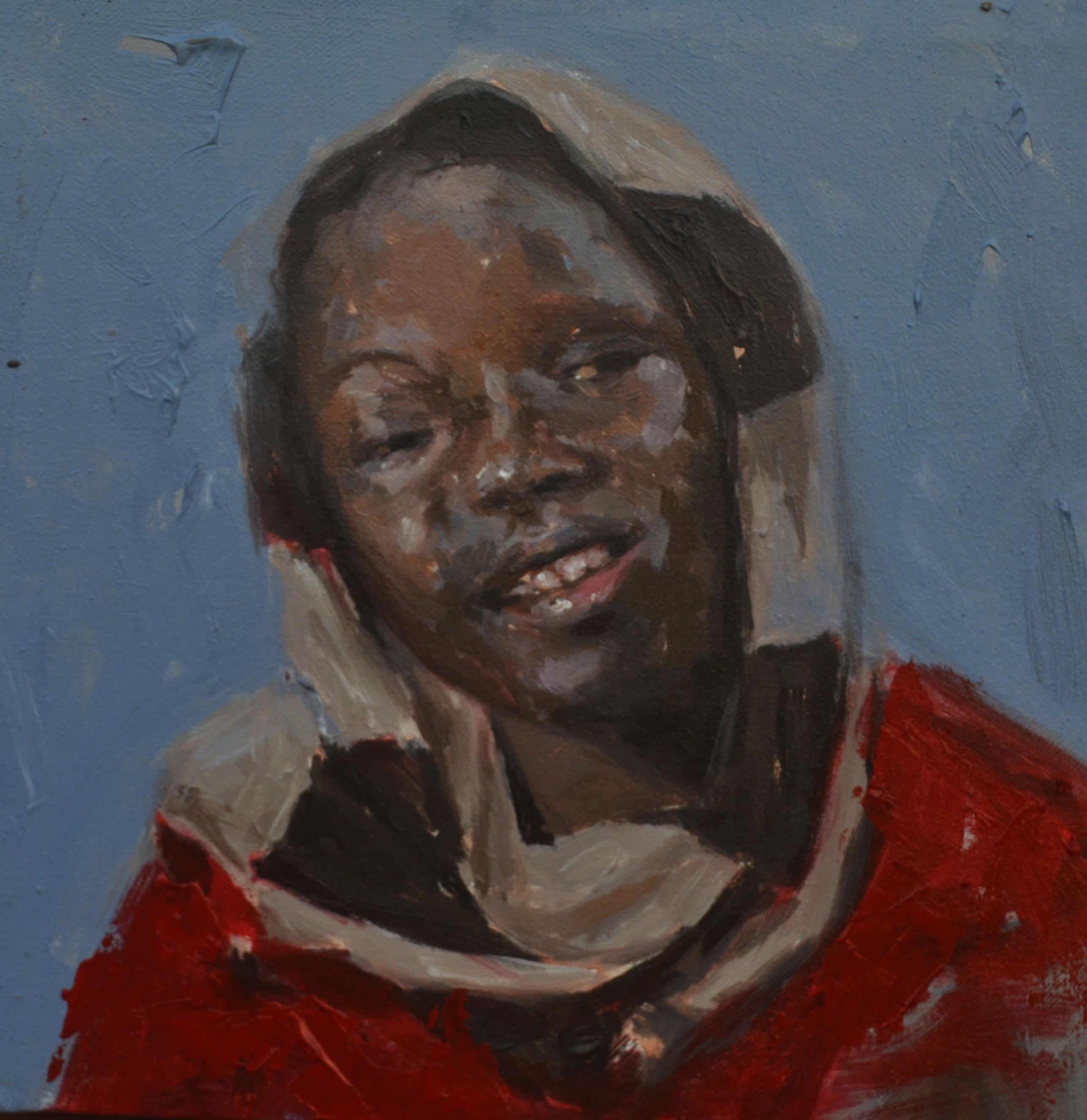 John Ali Portrait Painting – Hoffnungsschimmer - 21. Jahrhundert, Zeitgenössisch, Figuratives Porträt, Afrika