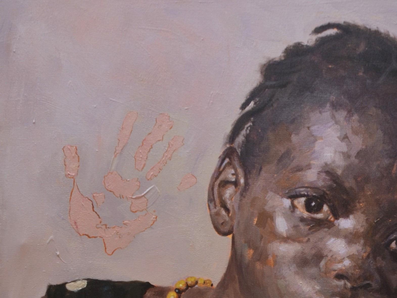 Senza dubbio - 21° secolo, Contemporaneo, Ritratto figurativo, Bambini, Gioielli - Painting di John Ali