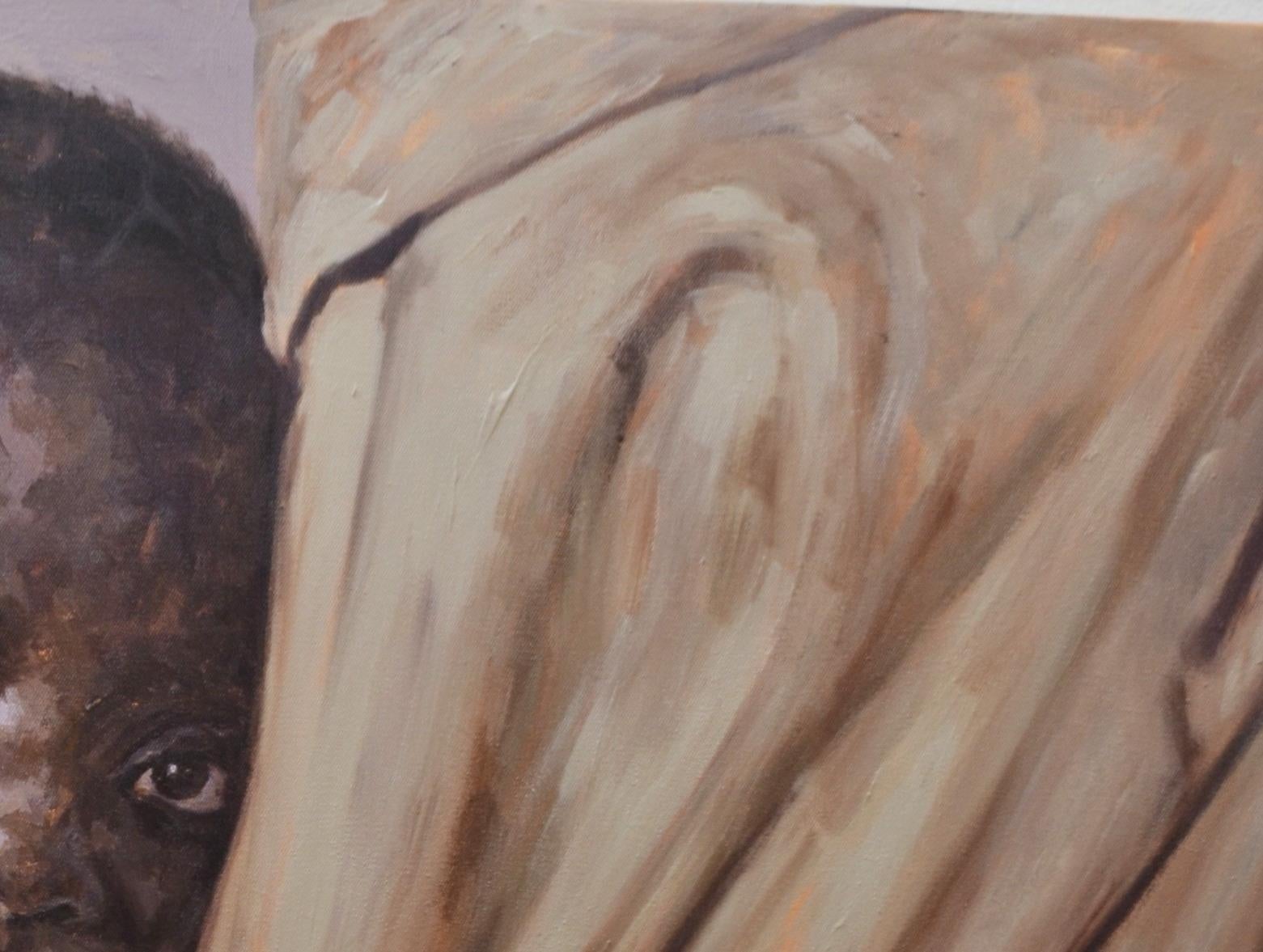 Senza dubbio - 21° secolo, Contemporaneo, Ritratto figurativo, Bambini, Gioielli - Painting Espressionista di John Ali