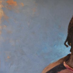 Serenity Acrylic Painting on Canvas, Conceptual Style, 21st Century