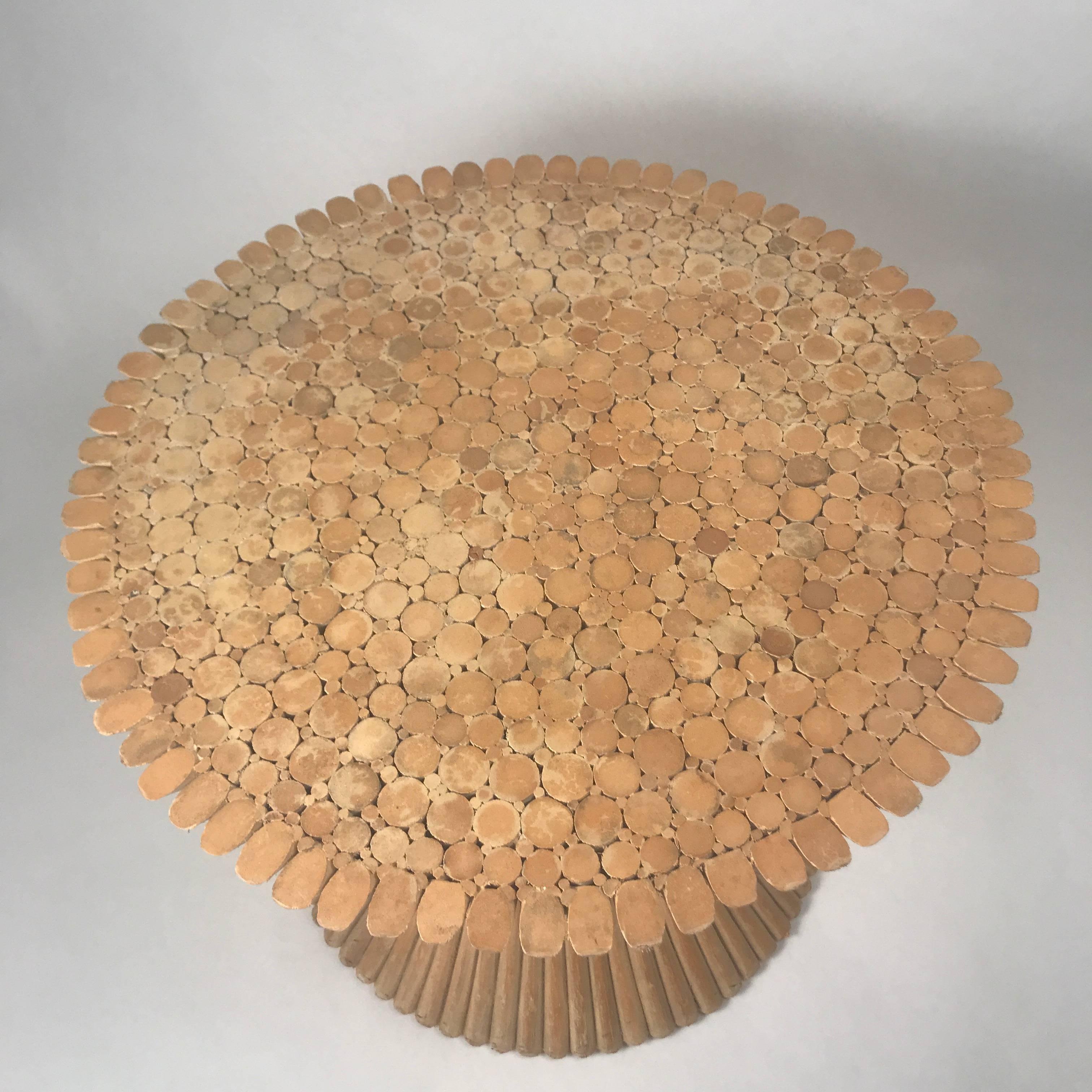 round bamboo table