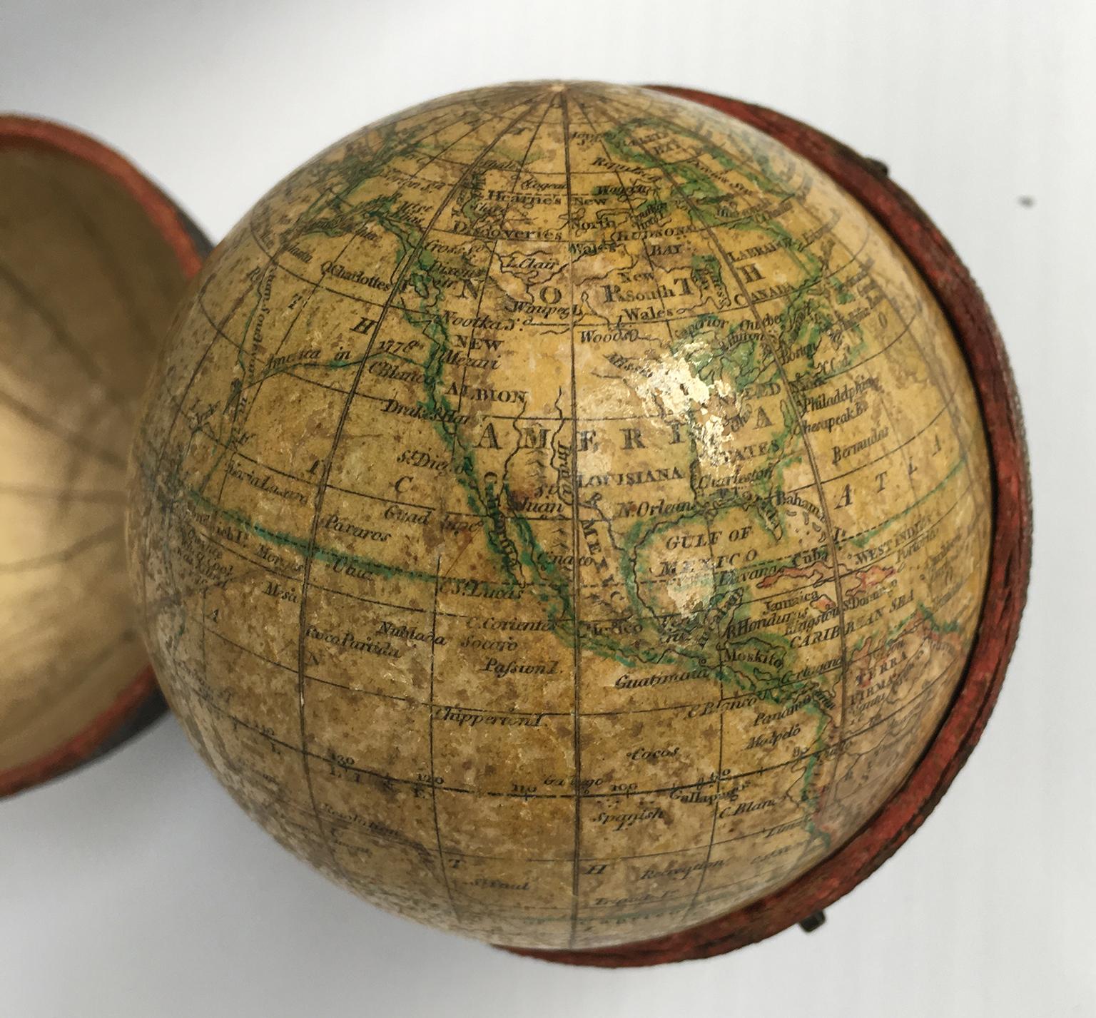 18th Century English Pocket Globe by John and William Cary, 1791 2