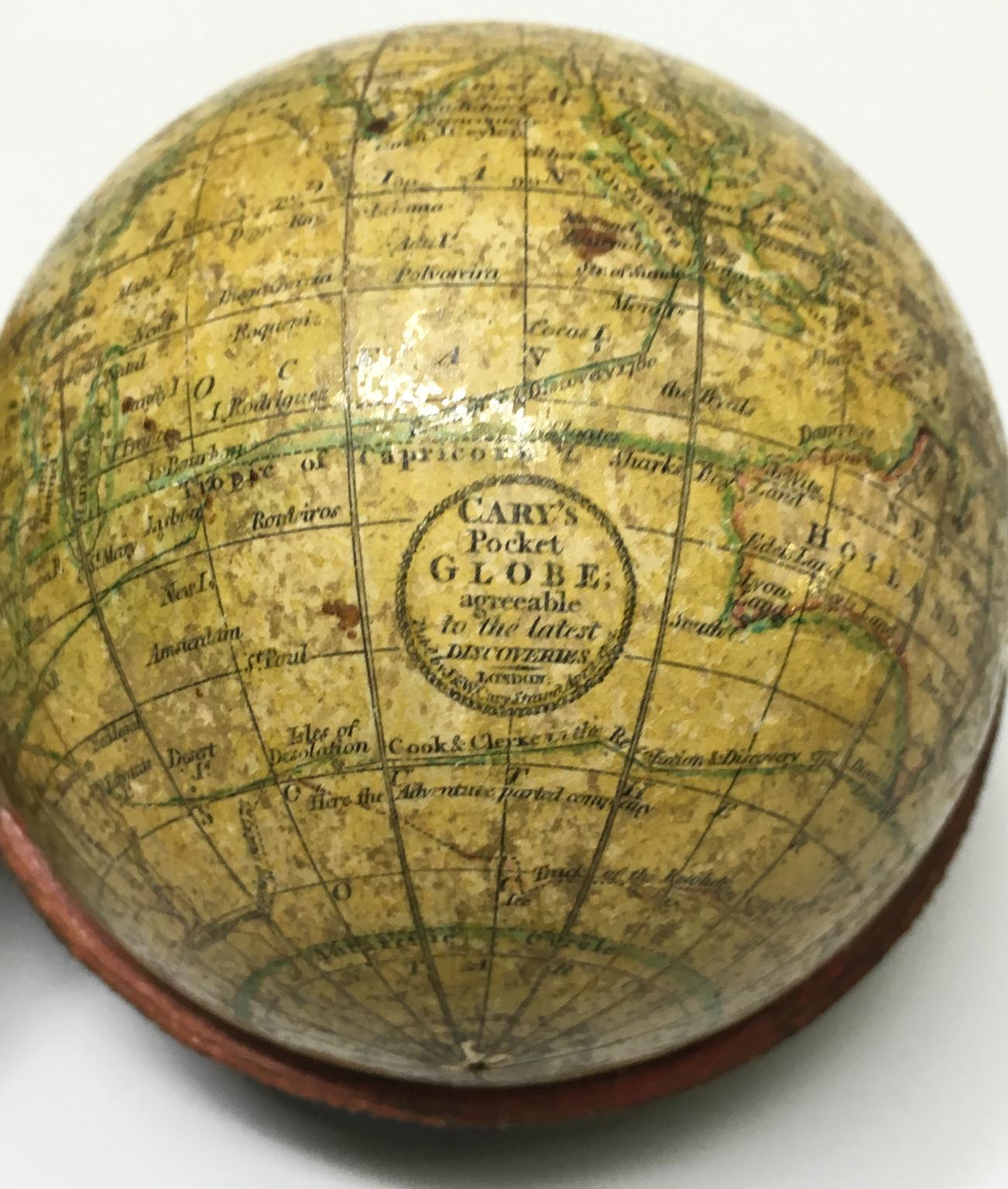 Late 18th Century 18th Century English Pocket Globe by John and William Cary, 1791