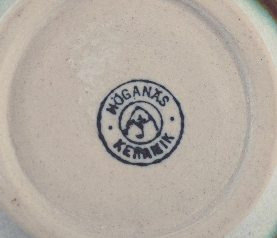 John Andersson  per Höganäs. Vaso in ceramica con smalto nei toni del marrone e del verde. In condizioni ottime in vendita a Copenhagen, DK