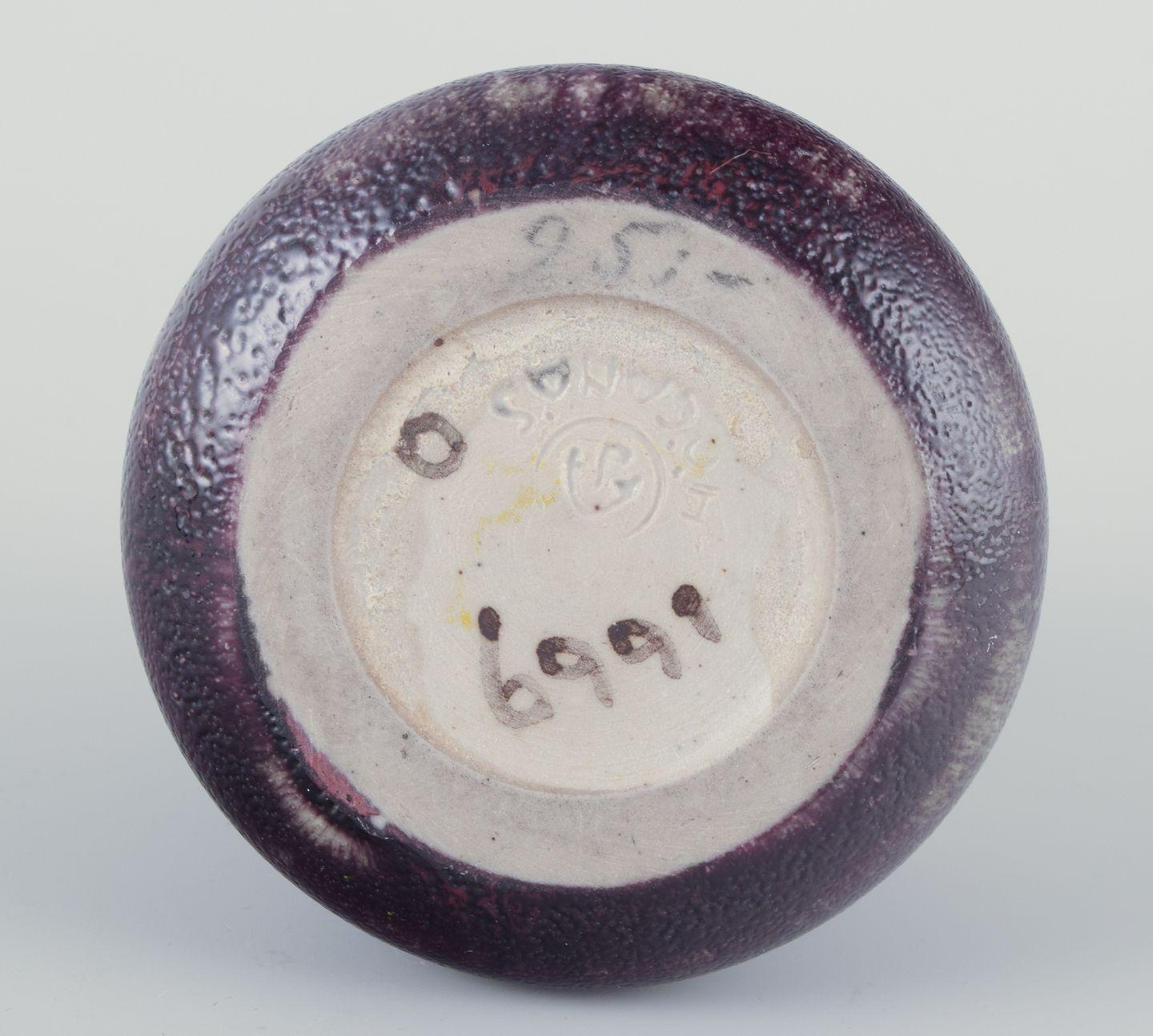 John Andersson für Höganäs. Miniatur-Keramikvase. 1970er/80er Jahre (Glasiert) im Angebot