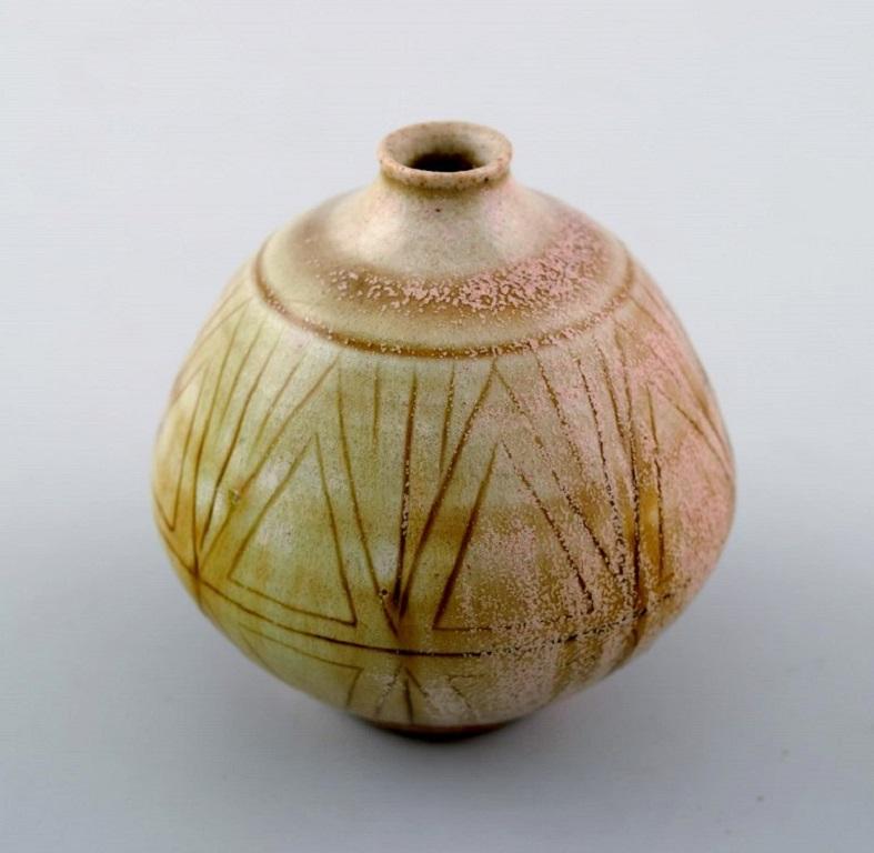 Scandinave moderne John Andersson pour Hgans, vase en céramique miniature en vente