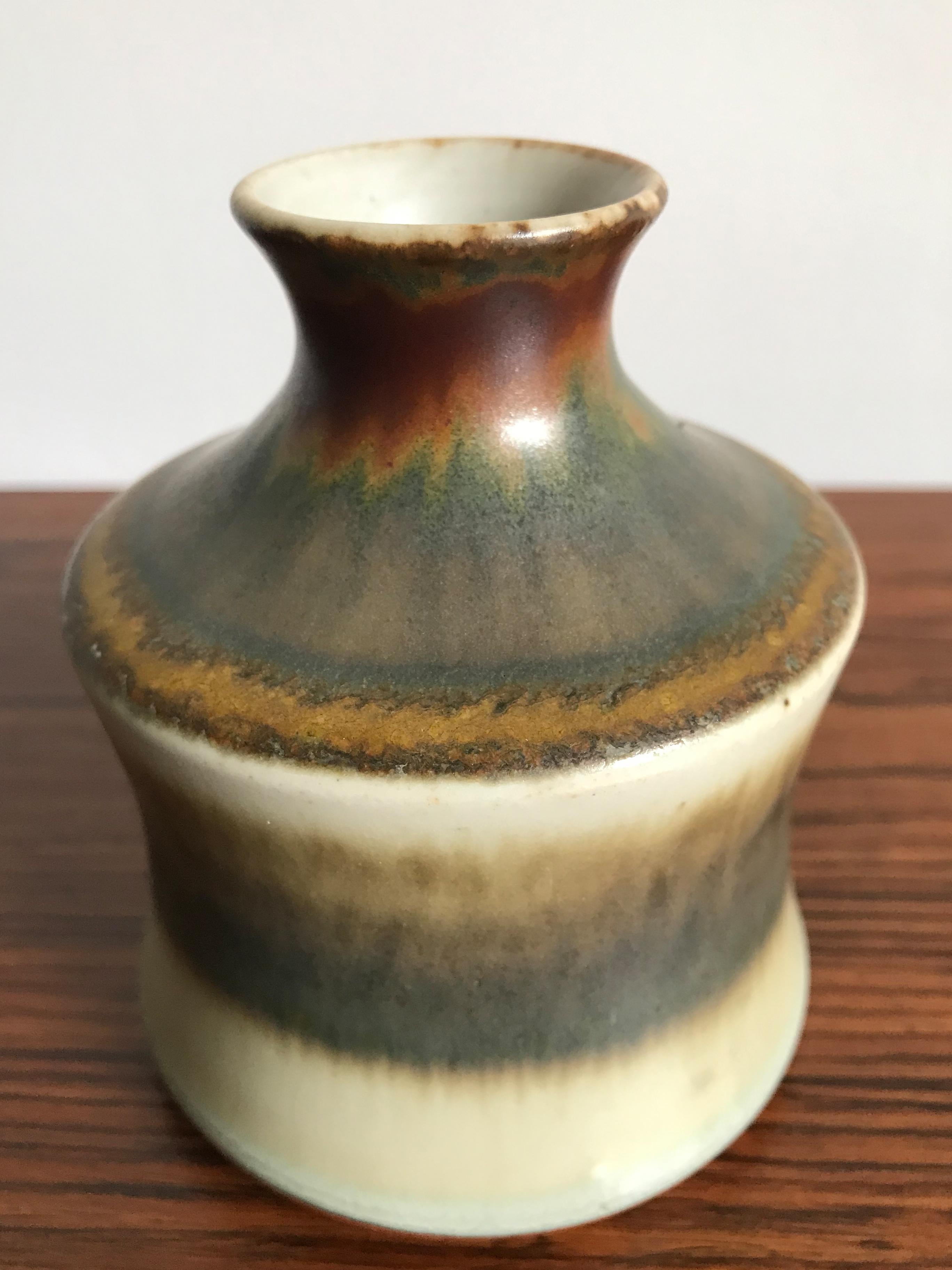 Swedish John Andersson for Höganäs Stengods Scandinavian Midcentury Ceramic Vase, 1960s