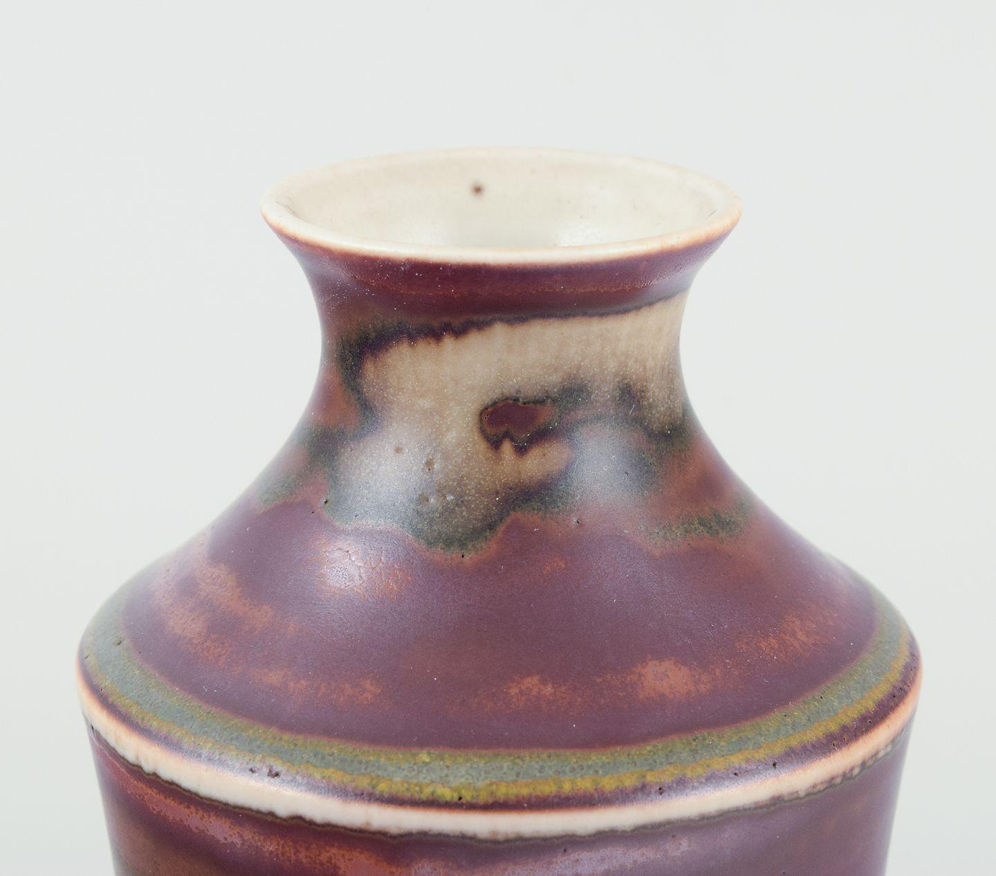 Suédois John Andersson pour Höganäs, vase en grès avec gla�çure dans les tons bruns. en vente