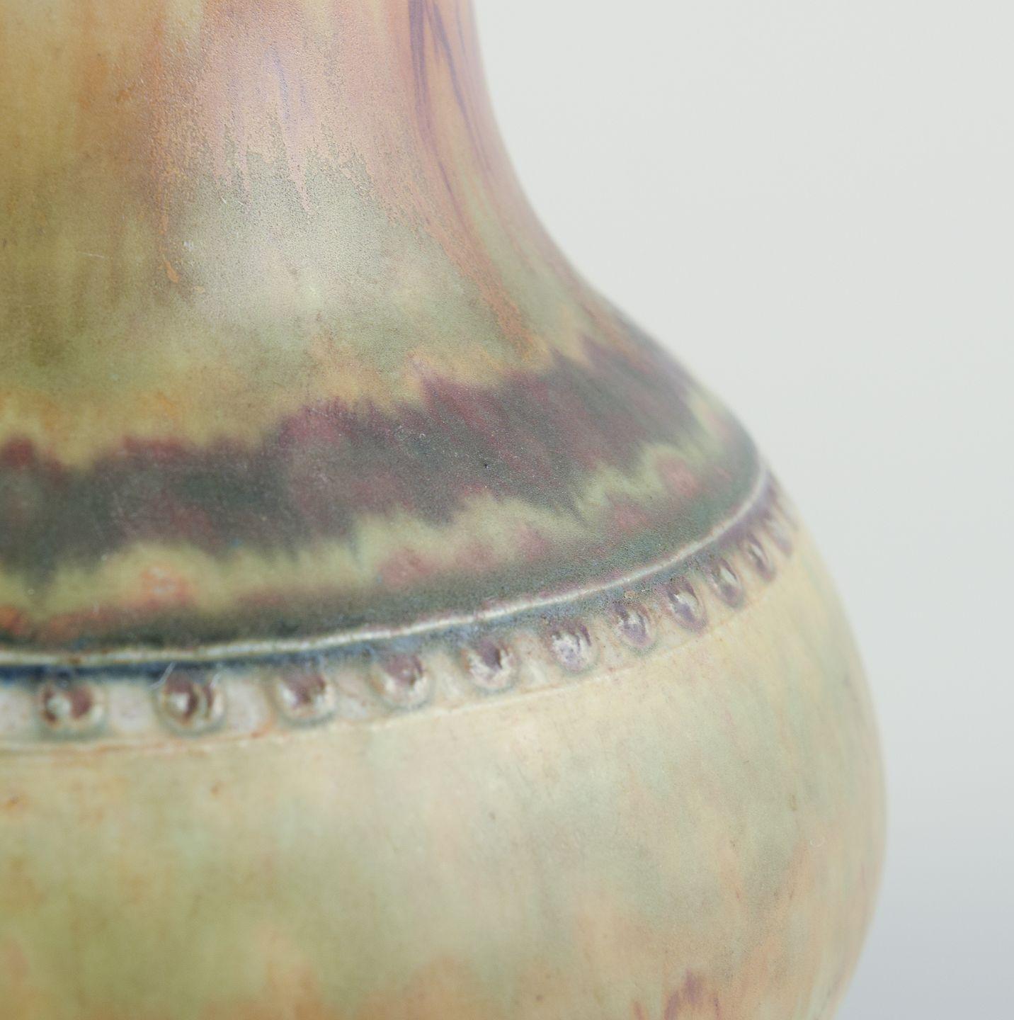 Suédois John Andersson pour Höganäs. Vase en grès avec gla�çure dans les tons de terre. en vente