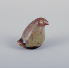 John Andersson for Höganäs, Sweden. Two miniature bowls and two miniature birds
