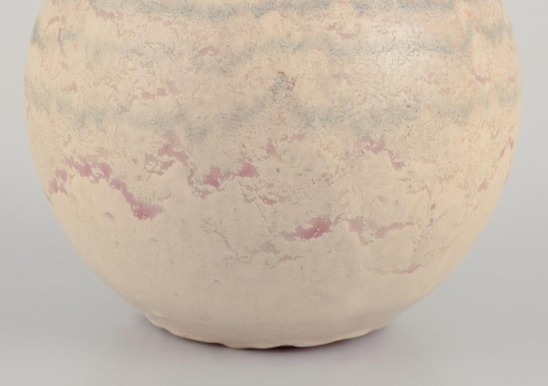 John Andersson for Höganäs, Sweden. Unique ceramic vase. Round shape In Excellent Condition For Sale In Copenhagen, DK