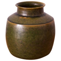 John Andersson, Sizable Vase, Glazed Stoneware, Höganäs, Sweden, 1950s