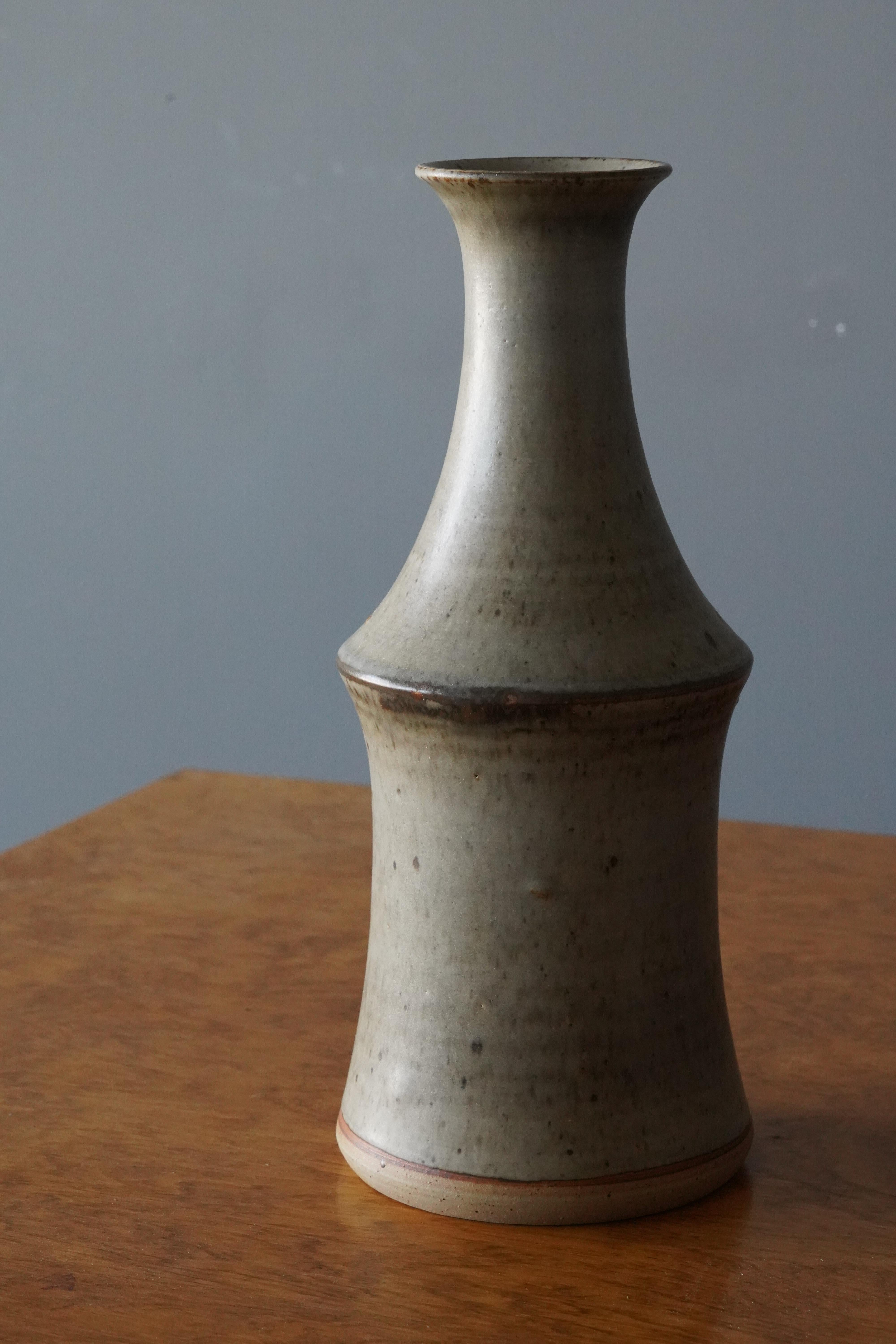 Mid-Century Modern John Andersson Vase, Glazed Stoneware, Höganäs, Sweden, 1950s