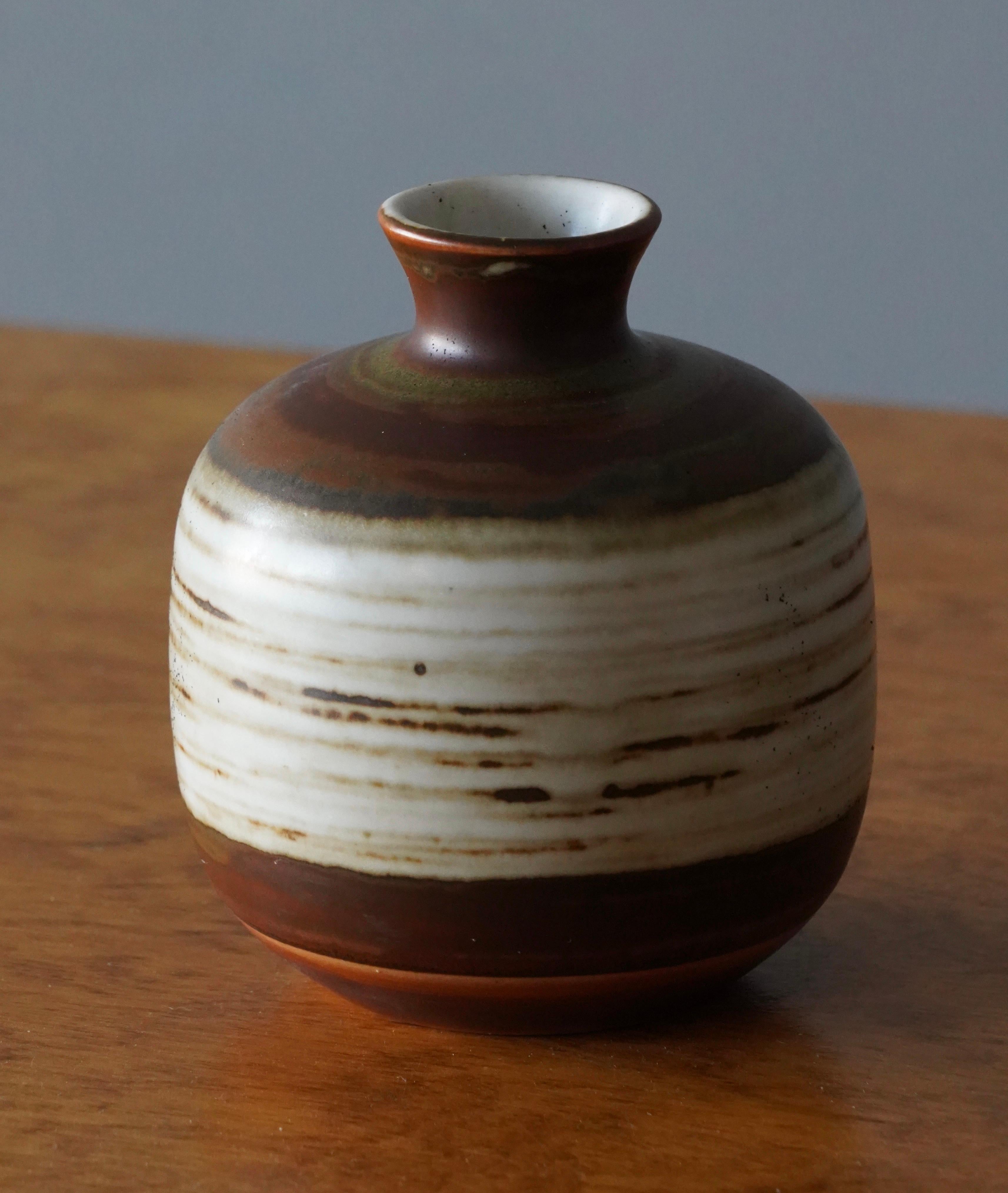 Swedish John Andersson, Vase, Glazed Stoneware, Höganäs, Sweden, 1950s