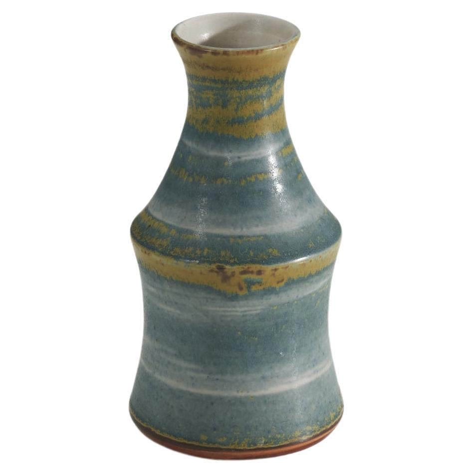 John Andersson Vase, Glazed Stoneware, Höganäs, Sweden, 1950s For Sale