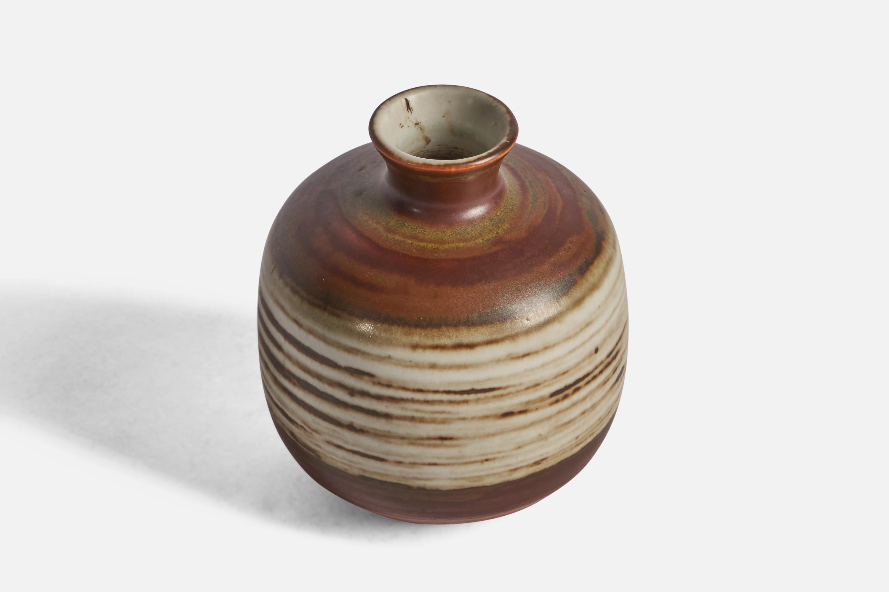 Mid-Century Modern John Andersson, Vase, Glazed Stoneware, Sweden, 1960s For Sale