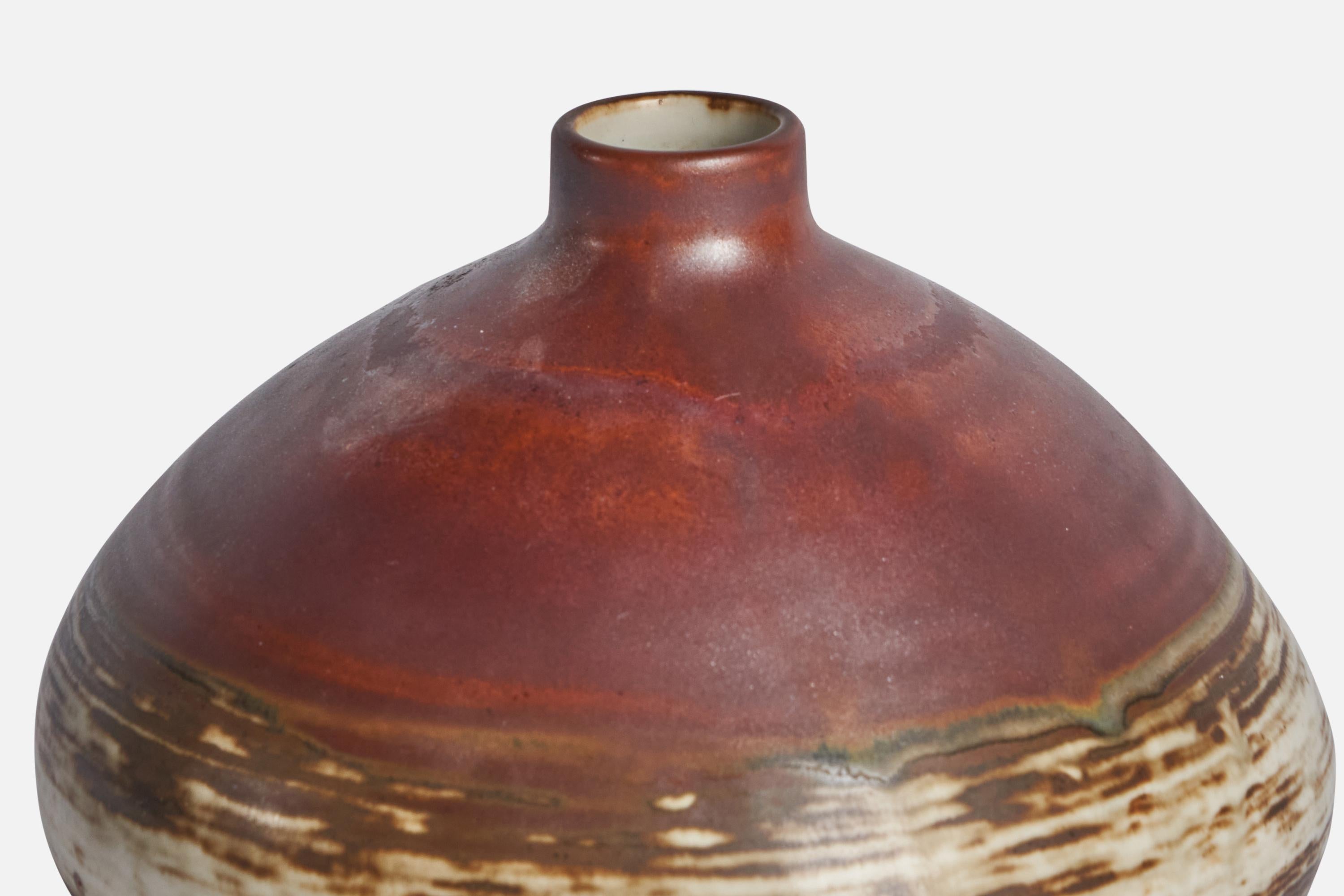 John Andersson, Vase, Stoneware, Sweden, 1960s In Good Condition For Sale In High Point, NC