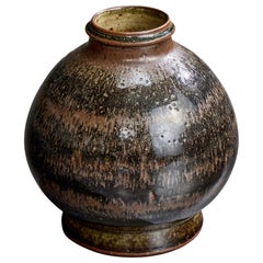 John Andersson, Vase, Steingut, Schweden, 1960er Jahre
