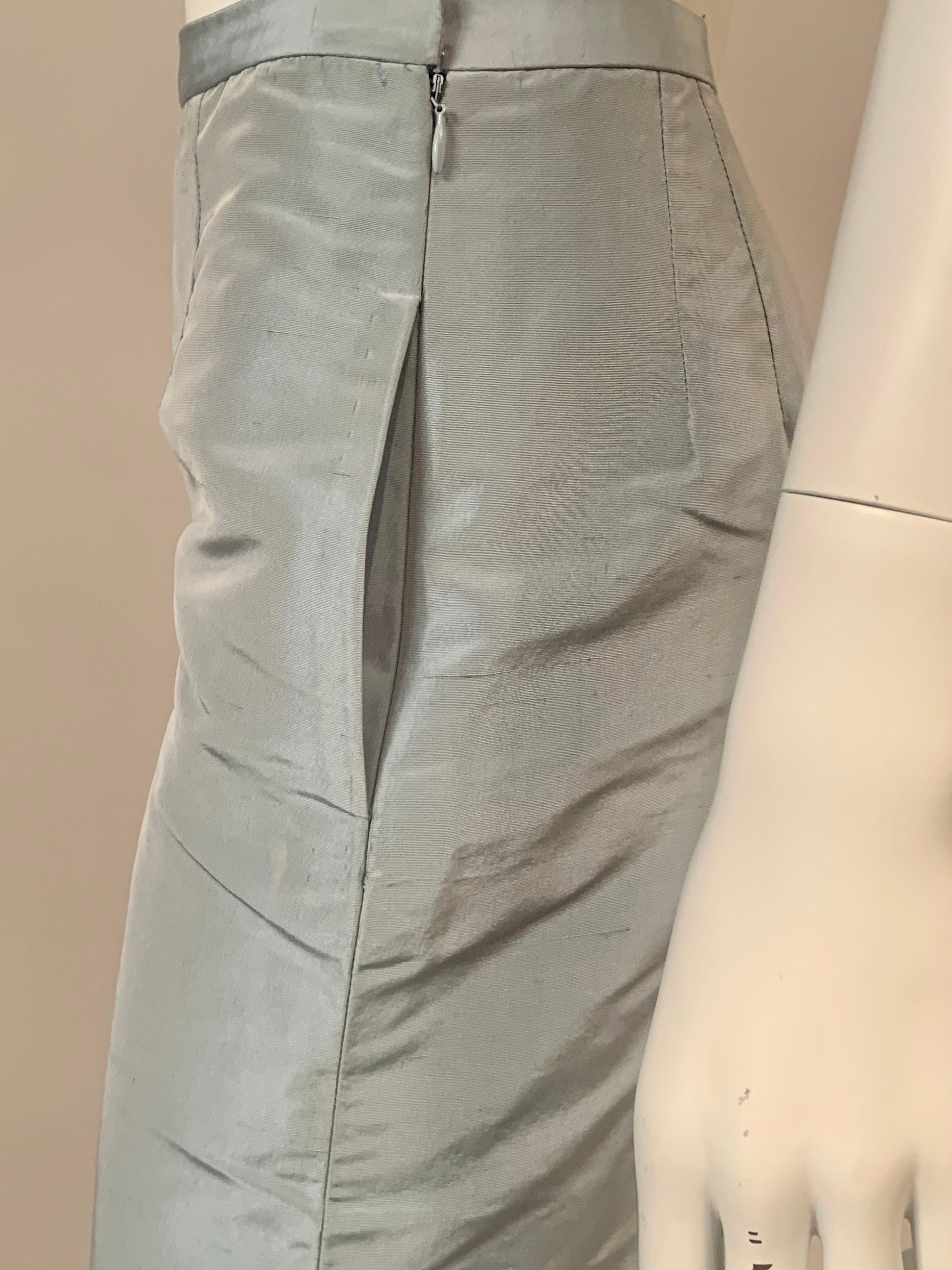 John Anthony Couture Level Ice Blue Silk Jacket and Matching Pants For Sale 10