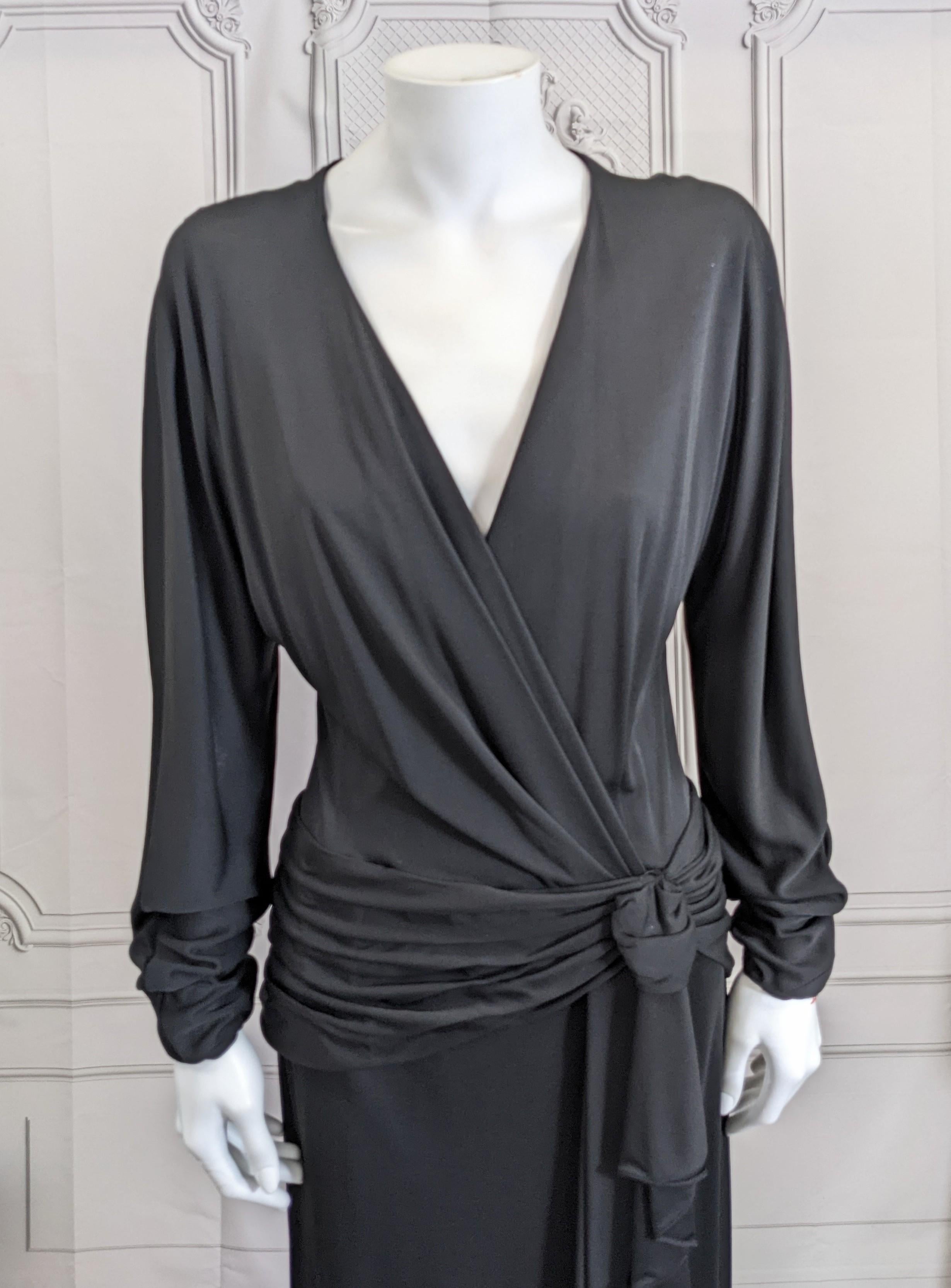 John Anthony Sexy Matte Jersey Wrap Dress In Good Condition For Sale In New York, NY