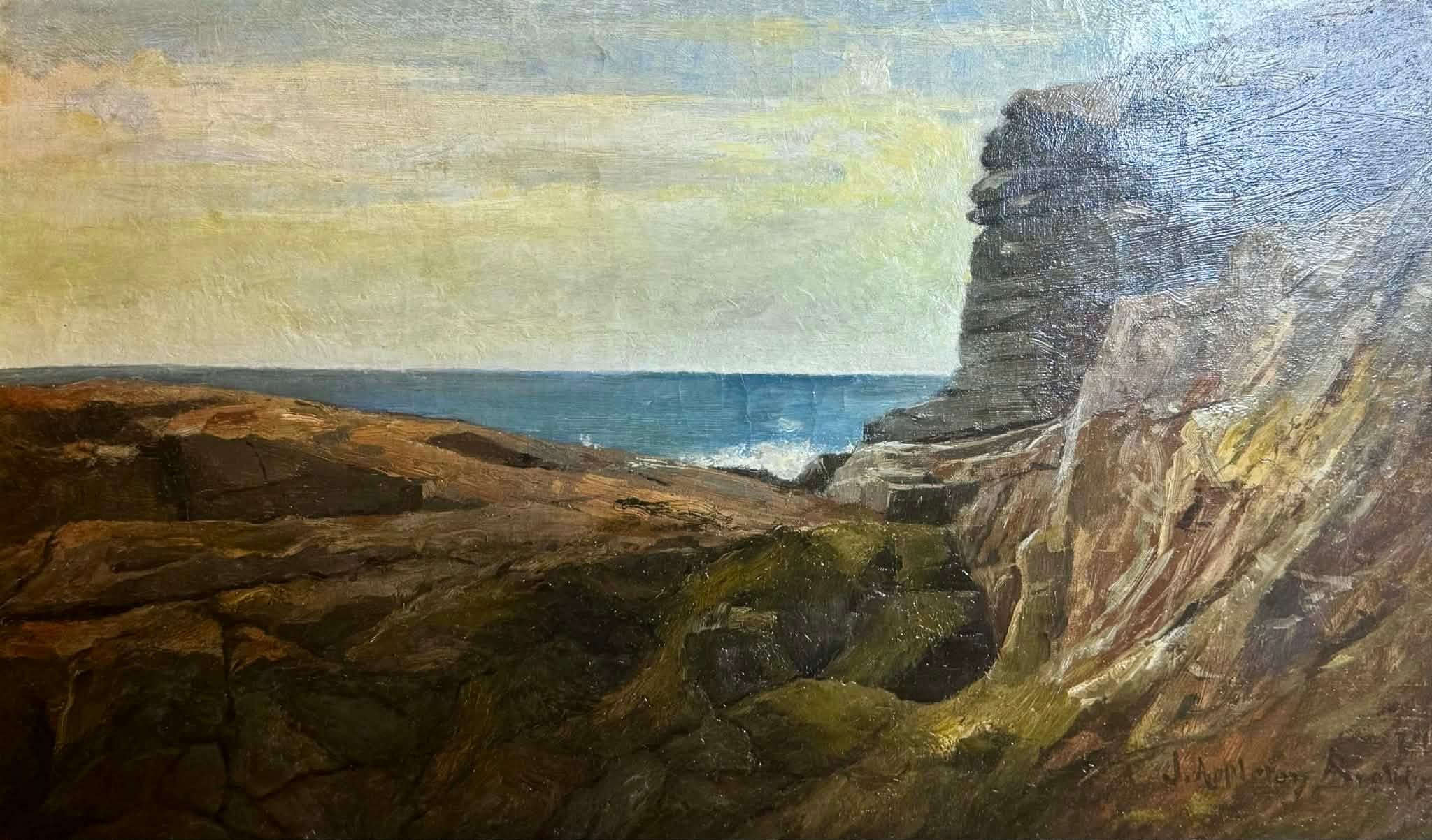 John Appleton Brown Landscape Painting – Felsenküste 1874