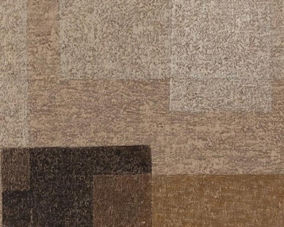 Brown Abstracto, Pintura al óleo sobre lienzo de John Armstrong, 1965 en venta 3