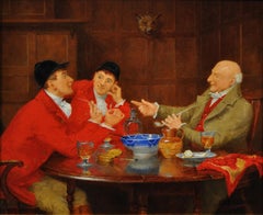 Cuando era niño Pintura al óleo enmarcada de la clase alta de campo e interior