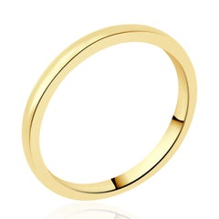 John Atencio Anillo de Oro Amarillo de 18 Kilates de 2MM
