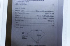 John Atencio Bague de fiançailles en or blanc 18 carats avec diamants ronds certifiés GIA