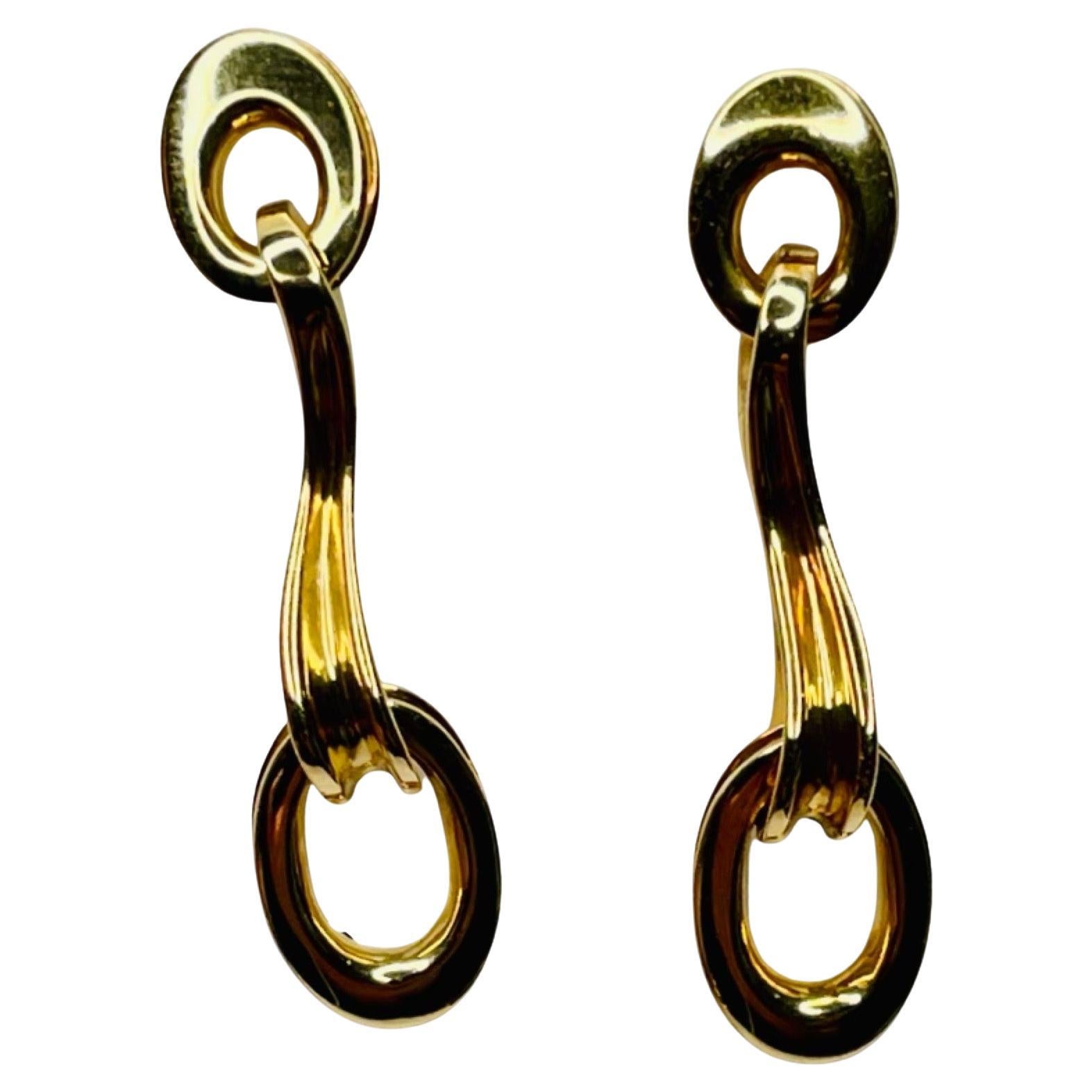 John Atencio 18K Yellow Gold "Cache" Earrings For Sale