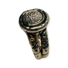 John Atencio 18KY Gold and Sterling Silver Diamond Ring