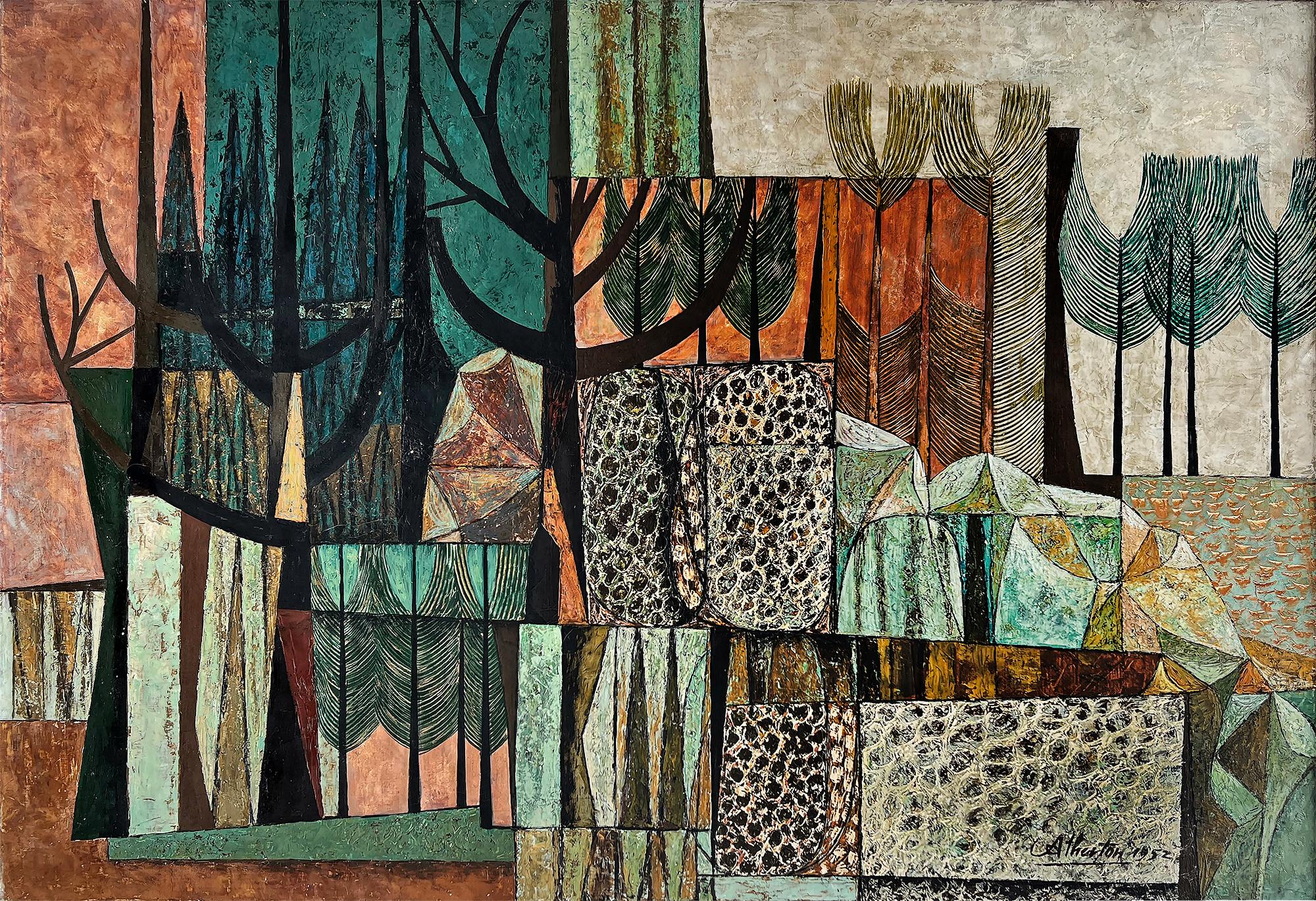Landscape Abstraction - Mid-Century -  Twenty Paintings in One 