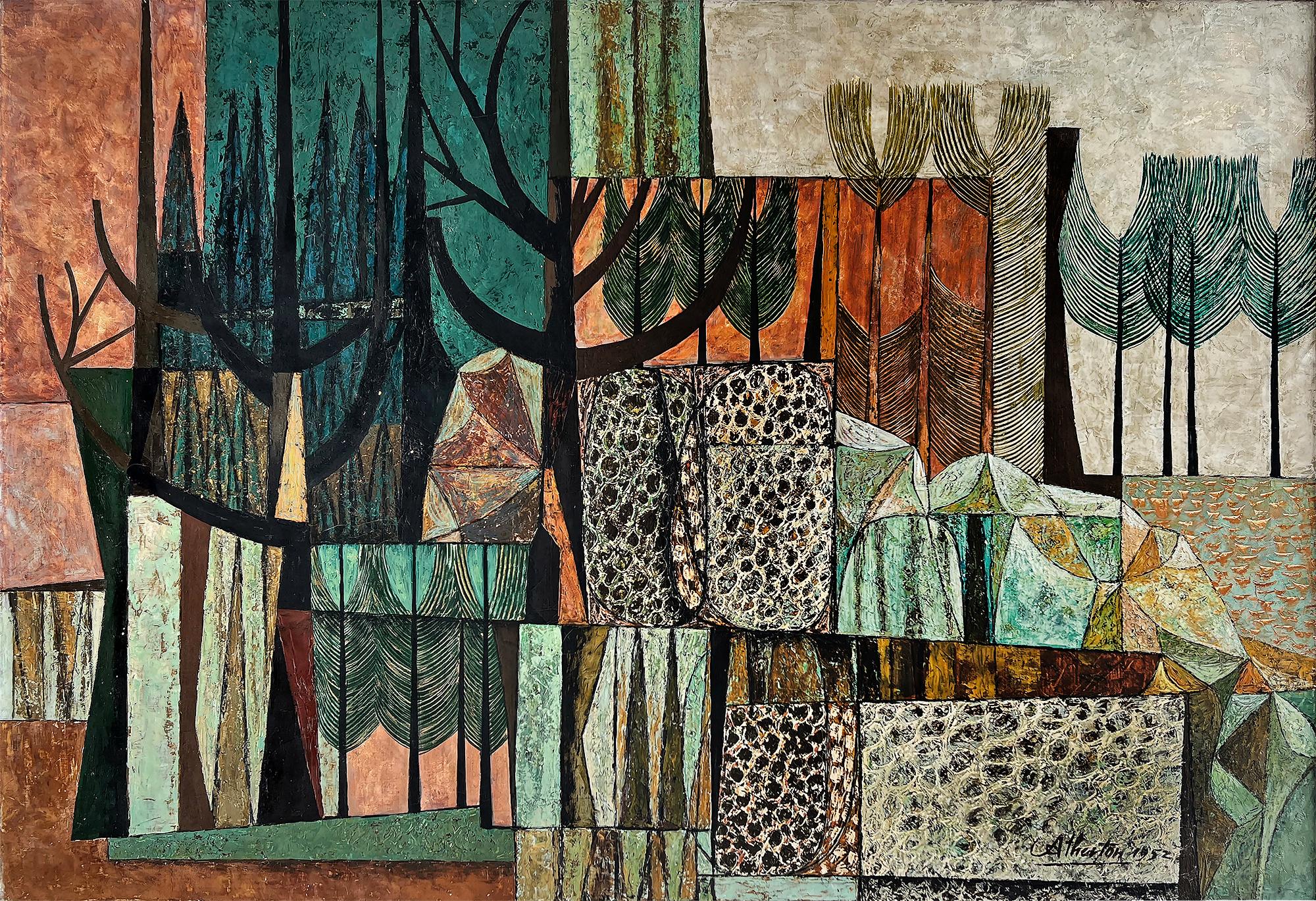 Landscape Abstraction - Mid-Century -  Twenty Paintings in One