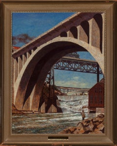 Monroe Street Bridge, Saturday Evening Post cover, June 12, 1948