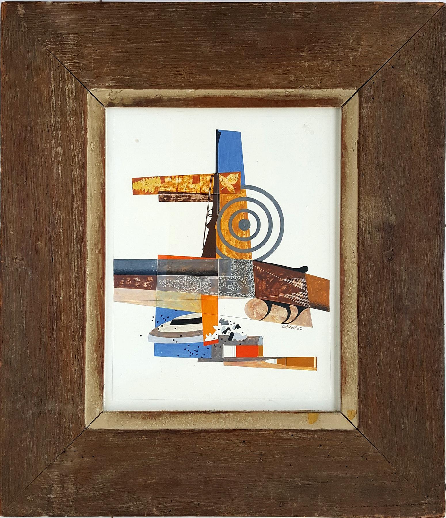 Hunting abstraite  avec Shooting Bullseye - Postmoderne Painting par John Atherton