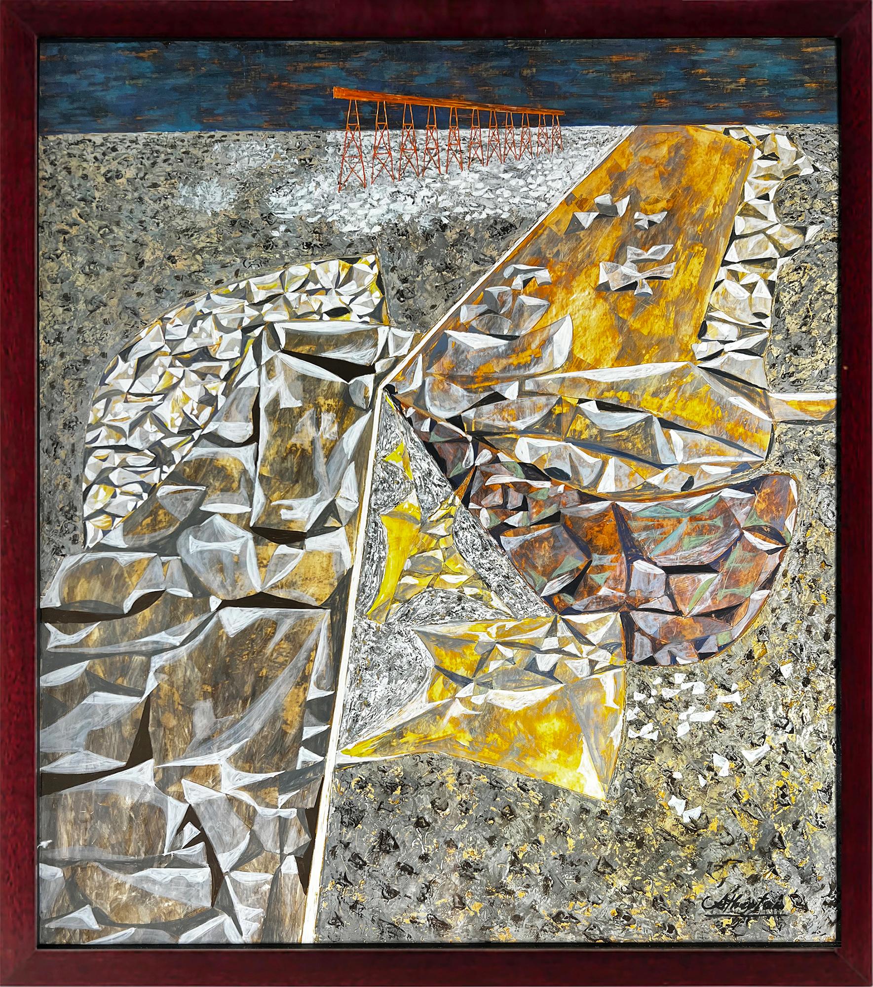 Thought Provoking  Rock Quarry - Mid Century Abstract  For Sale 4