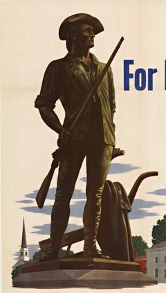 For Freedom's Sake Buy War Bonds, original World War 2 vintage poster